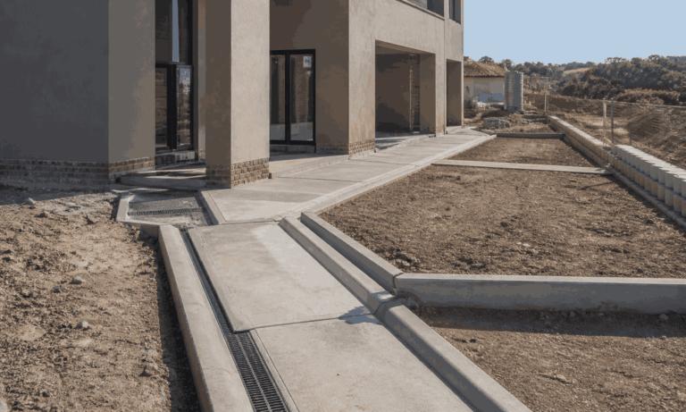 Pavement and House
